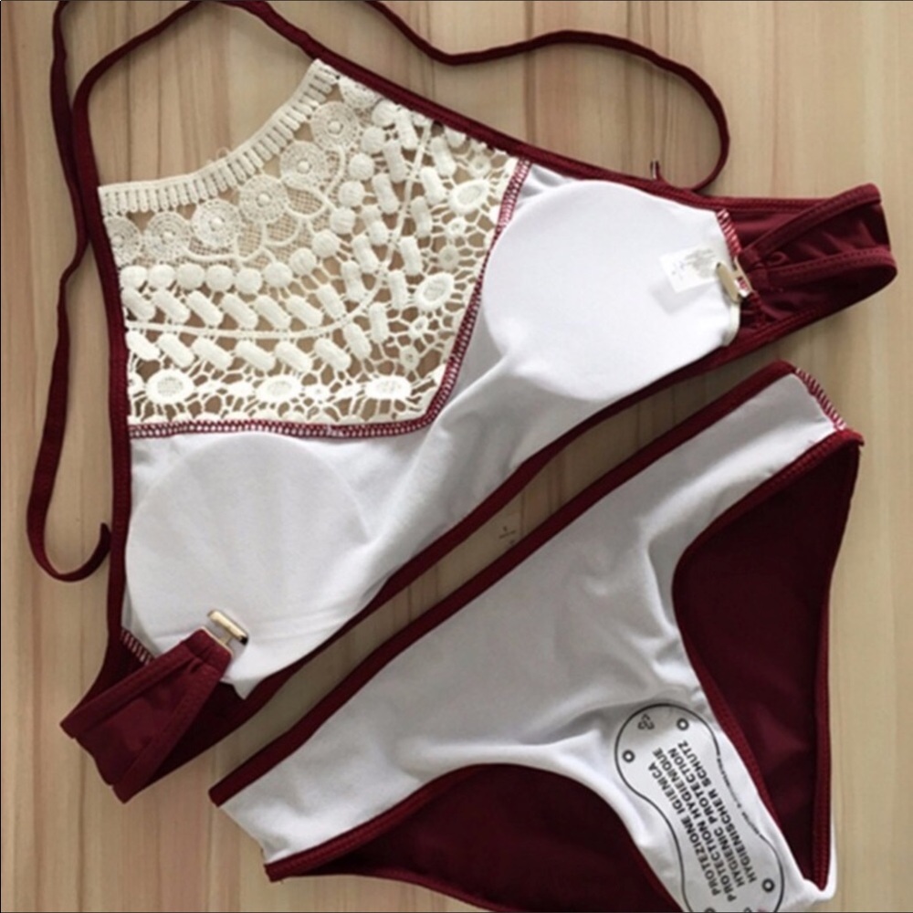 Boho Wine Down Crochet Bikini - Picture 6 of 7